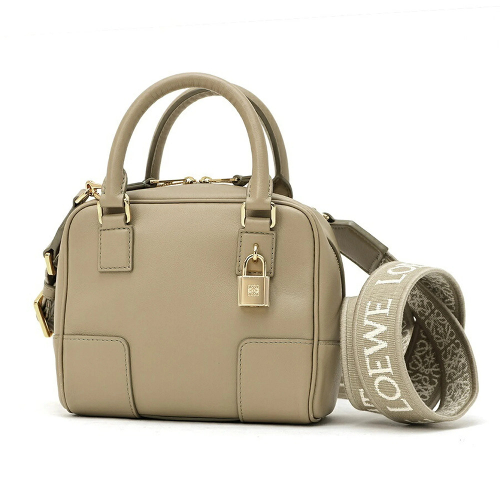 Loewe Amazona 16 Square Bag A039N21X01 Napa Calf Leather Clay Green
